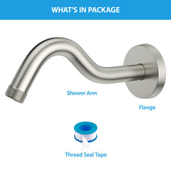 Lordear 8'' Stainless Steel Wall Mounted Extension Shower Arm  from Lordear