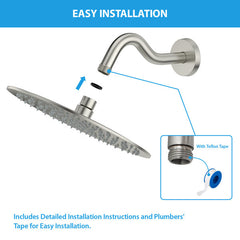 Lordear 8'' Stainless Steel Wall Mounted Extension Shower Arm  from Lordear