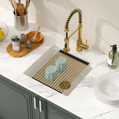 Lordear 18x18 Inch Undermount Bar Sink Single Bowl