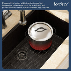 Lordear 32-Inch Undermount Kitchen Sink Single Bowl