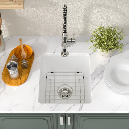 Lordear 15x18Inch Undermount Bar Sink Single Bowl