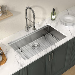 Lordear 30'' Undermount Kitchen Sink Single Bowl With Accessories