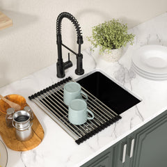 Lordear 18x16x9 Inch Undermount Bar Sink Single Bowl