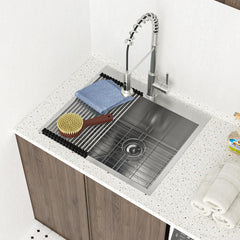 Lordear 25'' Drop in Laundry Sink Single Blow