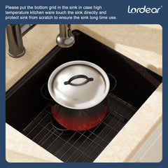 Lordear 21-Inch Undermount Bar Sink Single Bowl