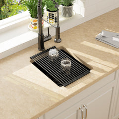 Lordear 18x15-Inch Black Composite Bar Sink