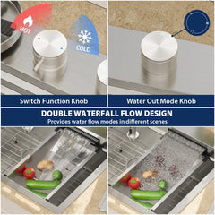 Lordear 33 Inch Drop-In Kitchen Sink