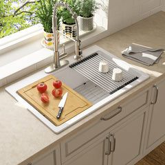 Lordear 33-Inch Drop-In Kitchen Sink Single Bowl