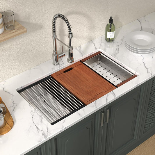 Lordear Stainless Steel Undermount Single Bowl Workstation Kitchen Sink  from Lordear