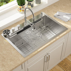 Lordear 33 Inch Drop-In Kitchen Sink