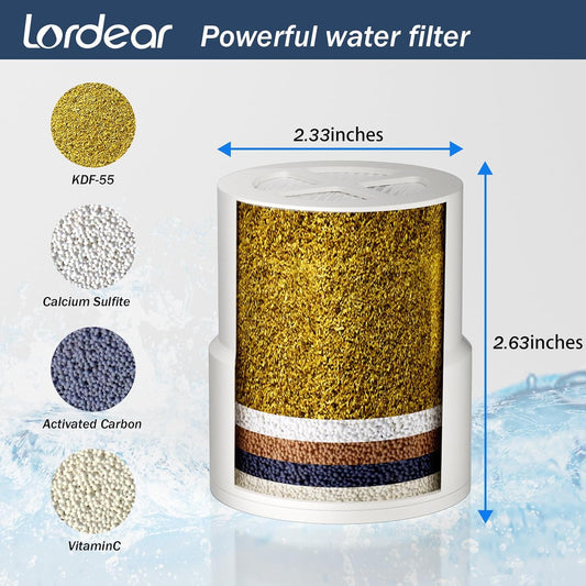 Lordear 8'' Stainless Steel Square Wall Mounted Waterfall High Pressure Filtered Shower Head  from Lordear
