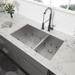 Lordear 28" Stainless Steel Double Bowl Undermount Low Divide Kitchen Sink  from Lordear