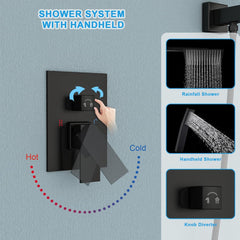 Lordear Stainless Steel Wall Mounted High Pressure Shower System Faucet Set  from Lordear