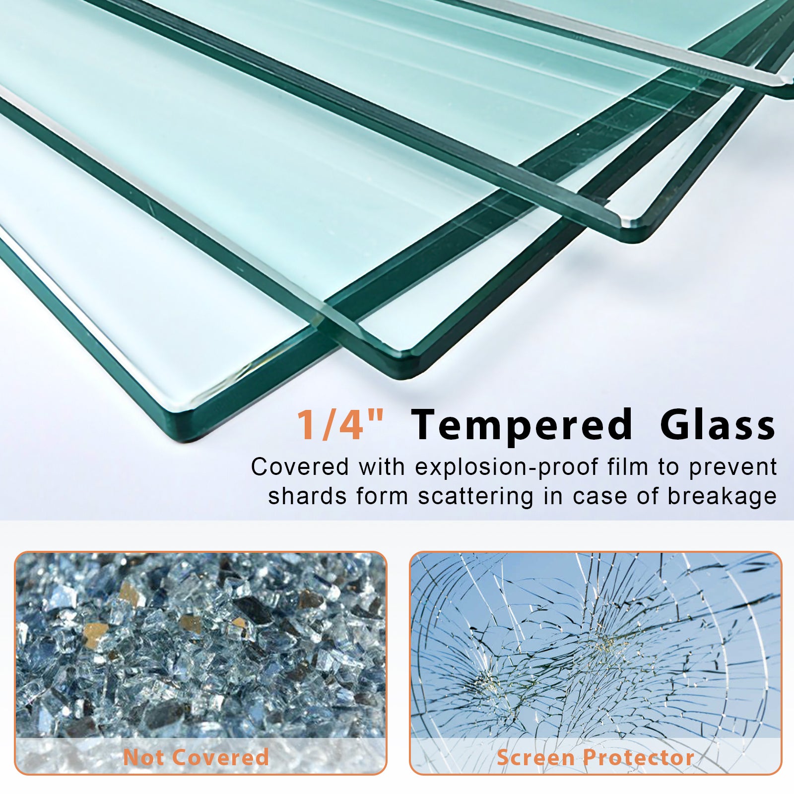 Lordear Tempered Glass Frameless Neo-Round Double Sliding Clear Bathroom Shower Door