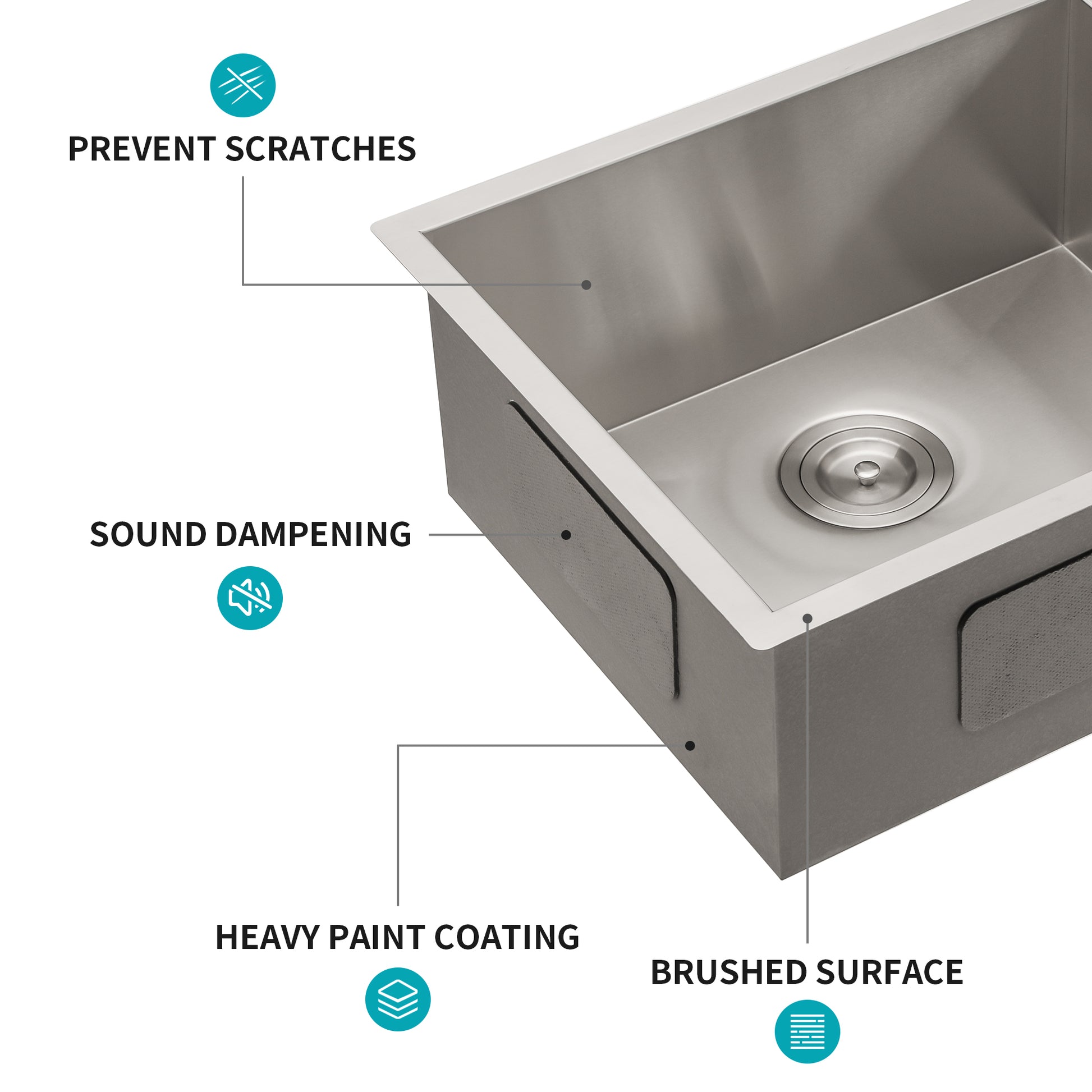 23in x 18in Kitchen Sink Undermount Stainless Steel Bar Sink with Additional Accessories | Lordear