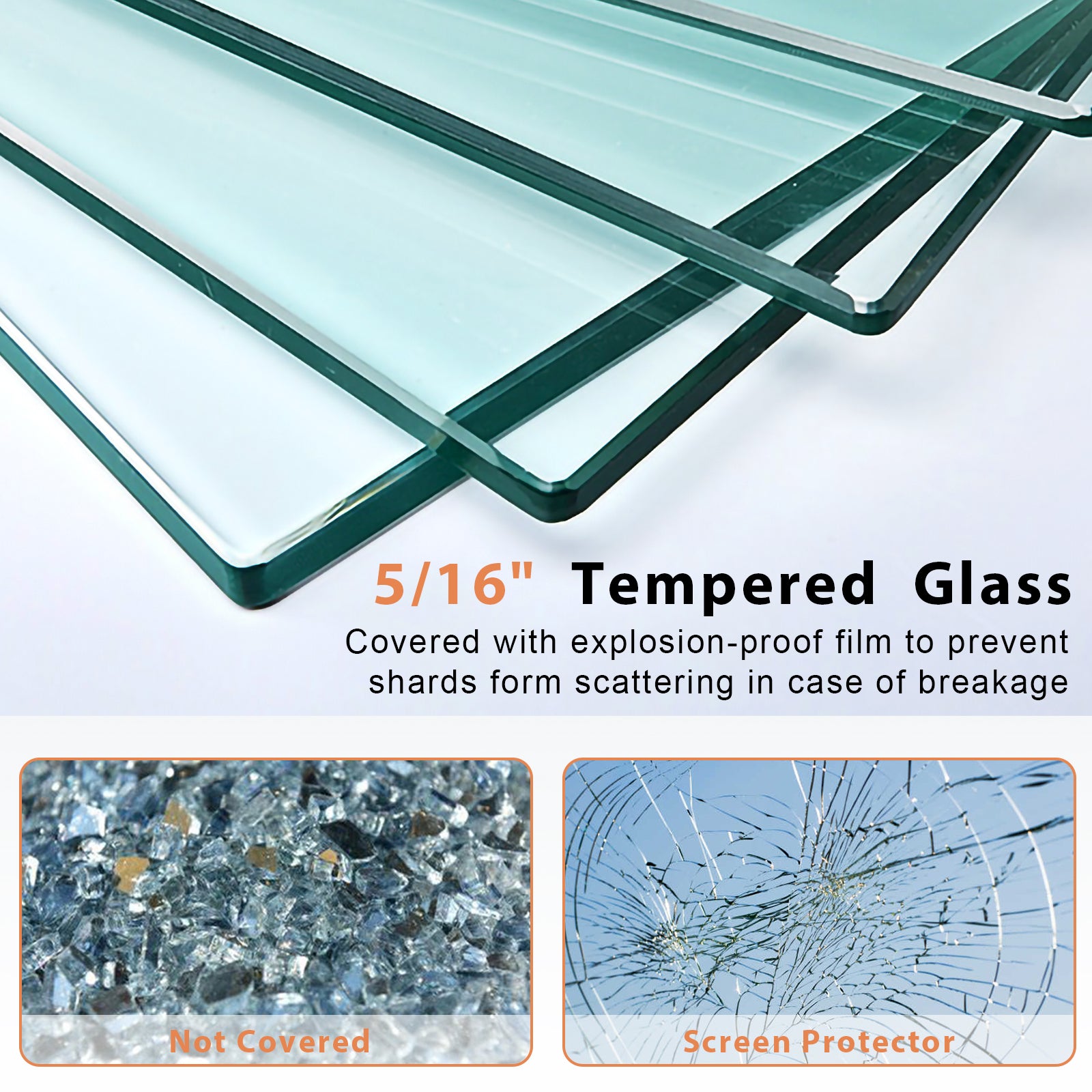 Lordear 72'' Tempered Glass Frameless Corner Frame Shower Door