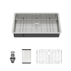 Lordear Undermount Stainless Steel Single Bowl ADA Kitchen Sink