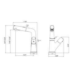 Lordear Stainless Steel 3 Modes 360° Rotating Pull Down Sprayer Bathroom Faucet  from Lordear