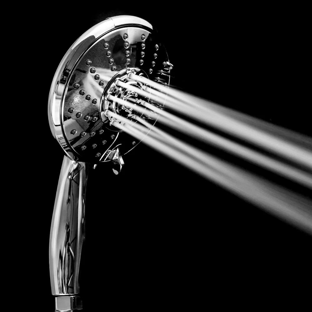 Lordear 5'' Stainless Steel Wall Mounted 5-Setting Round Rainfall Shower Head
