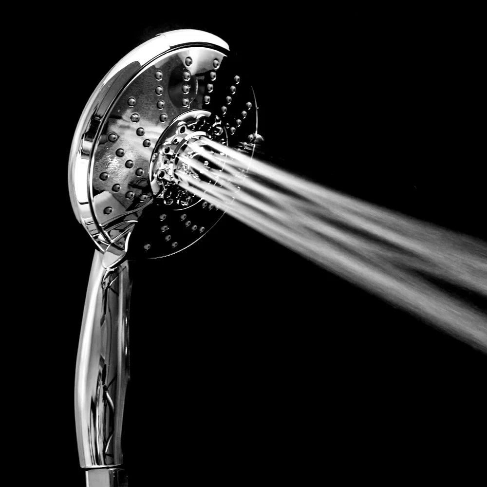 Lordear 5'' Stainless Steel Wall Mounted 5-Setting Round Rainfall Shower Head