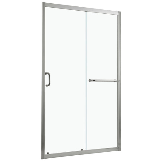 Lordear 48'' x 72'' Framed Bypass Clear Tempered Glass Sliding Shower Door