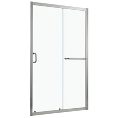 Lordear 48'' x 72'' Framed Bypass Clear Tempered Glass Sliding Shower Door