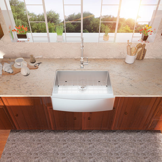 Lordear 24" x 21" Stainless Steel Single Bowl Apron Front Farmhouse Kitchen Sink  from Lordear
