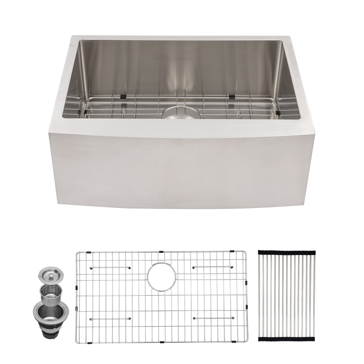 Lordear 27'' Single Bowl Stainless Steel Farmhouse Sink