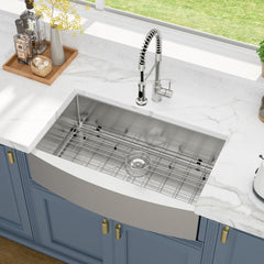 Lordear 36'' Undermount Single Bowl Stainless Steel Farmhouse Sink