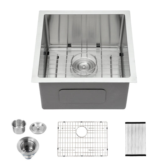 Lordear 17" x 19" Stainless Steel Undermount Prep RV Single Bowl Bar Sink  from Lordear