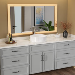 Lordear 16'' x 16'' Ceramic Topmount Round Bathroom Vessel Sink