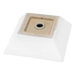 Lordear 16'' White Ceramic Bathroom Vessel Sink