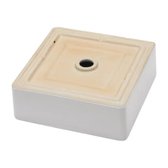Lordear 15'' x 15'' White Ceramic Drop-in Square Bathroom Vessel Sink