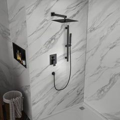 Lordear Stainless Steel Wall Mounted Shower System Faucet Set-High Pressure