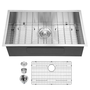 Lordear Undermount Sink 30 Inch - Stainless Steel Single Bowl Kitchen Sink from Lordear