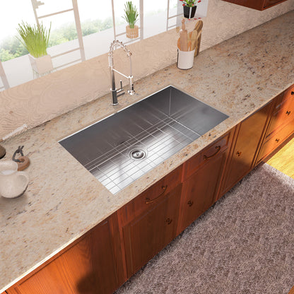 32 Inch Undermount Sink - Lordear Stainless Steel Undermount Kitchen Sink 16 Gauge Single Bowl Sink 9 Inch Deep Sink 32x19x9 Inches Kitchen Sink | Big Deal, Kitchen Undermount Sink, Kitchen Workstation Sink | Lordear