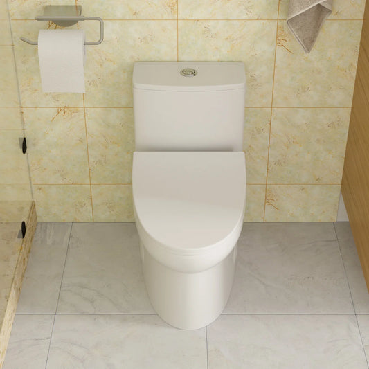Lordear 1.6 Gallons GPF Elongated Comfort Height Floor Mounted One-Piece Toilet (Seat Included)  from Lordear