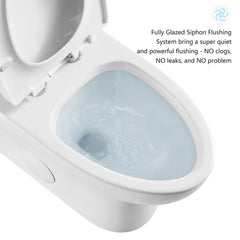 Lordear 1.6 Gallons GPF Elongated Comfort Height Floor Mounted One-Piece Toilet (Seat Included)  from Lordear