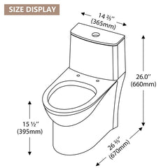 Lordear 1.6 Gallons GPF Elongated Comfort Height Floor Mounted One-Piece Toilet (Seat Included)