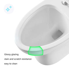 Lordear 1.6 Gallons GPF Elongated Comfort Height Floor Mounted One-Piece Toilet (Seat Included)  from Lordear
