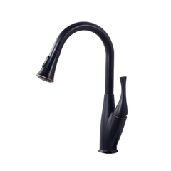 Lordear Flower Vase Shape Pull-Down Stainless Steel Kitchen Faucet