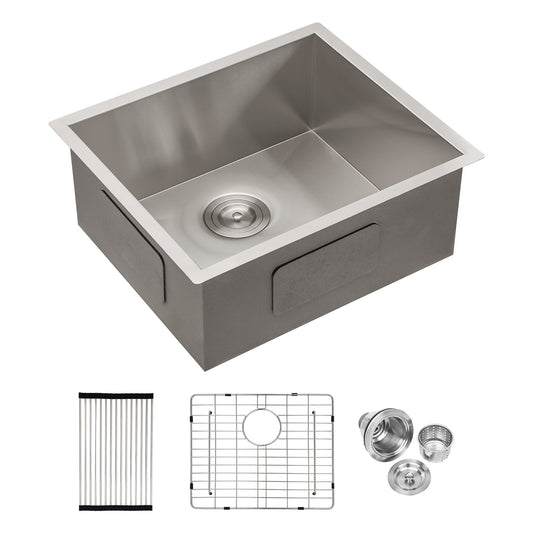 23in x 18in Kitchen Sink Undermount Stainless Steel Bar Sink with Additional Accessories | Lordear