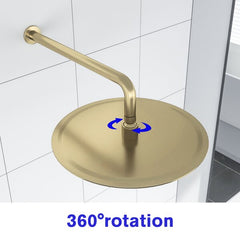 Lordear 10'' Stainless Steel Round Gold Shower Head with Valve  from Lordear