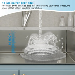 Lordear 30'' Undermount Kitchen Sink Single Bow