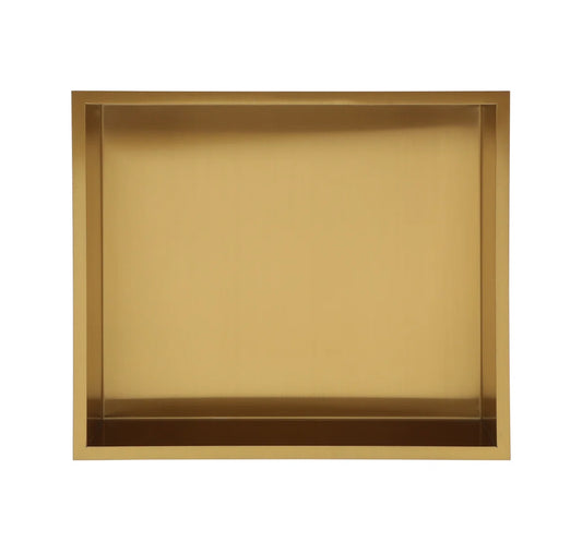 Lordear gold 14'' x 12'' Brushed Finish Rectangle Stainless Steel Shower Niche