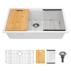 Lordear 30'' Undermount Kitchen Sink Single Bowl With Accessorries