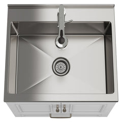 24-inch All-in-One Laundry Utility Sink & Cabinet in Pure White with Faucet  from Lordear