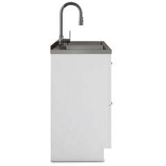Modern Wide Shaker All-in-One 46-inch  Laundry Utility Sink & Cabinet in Pure White  from Lordear