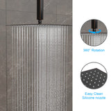 Lordear 10 Inch Ceiling Mounted Shower Faucet Set with High Pressure Shower Head and Handheld in Oil Rubbed Bronze Finish | Shower Faucets & System | Lordear