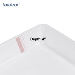 Lordear White Bathroom Sink 24"x16" Rectangle Bathroom Vessel Sink Modern Above Counter White Farmhouse 24 Inch Bathroom Sink Porcelain Ceramic Vanity Sink Art Basin